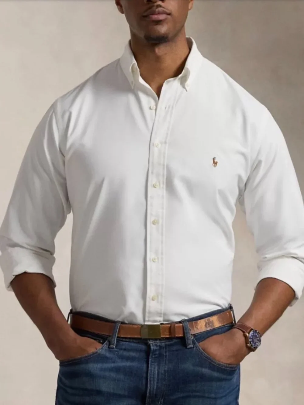 Polo Ralph Lauren Performance Button Down Shirt Mens Big & Tall White NWT